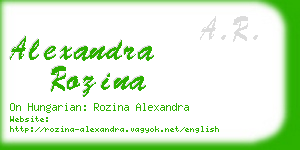 alexandra rozina business card